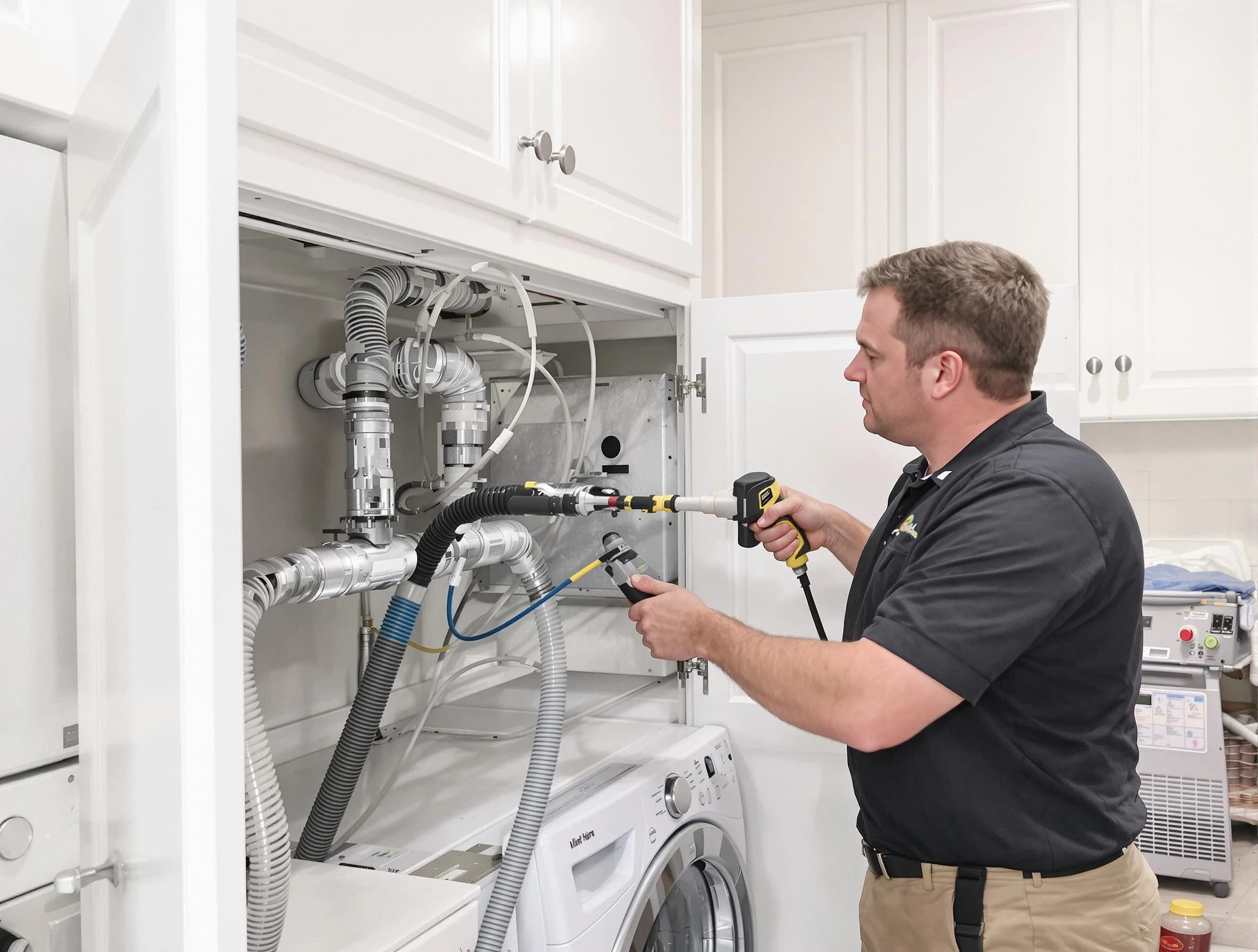 Druid Hills Dryer Vent Cleaning professional removing severe blockage from a clogged dryer vent in Druid Hills